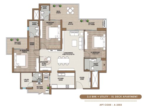 smartworld-onedxp-3.5bhk-floor-plan