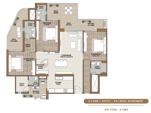 smartworld-onedxp-3.5bhk-floor-plan