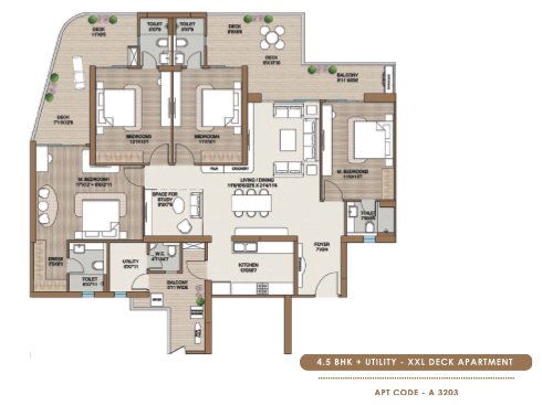 smartworld-onedxp-4.5bhk-floor-plan